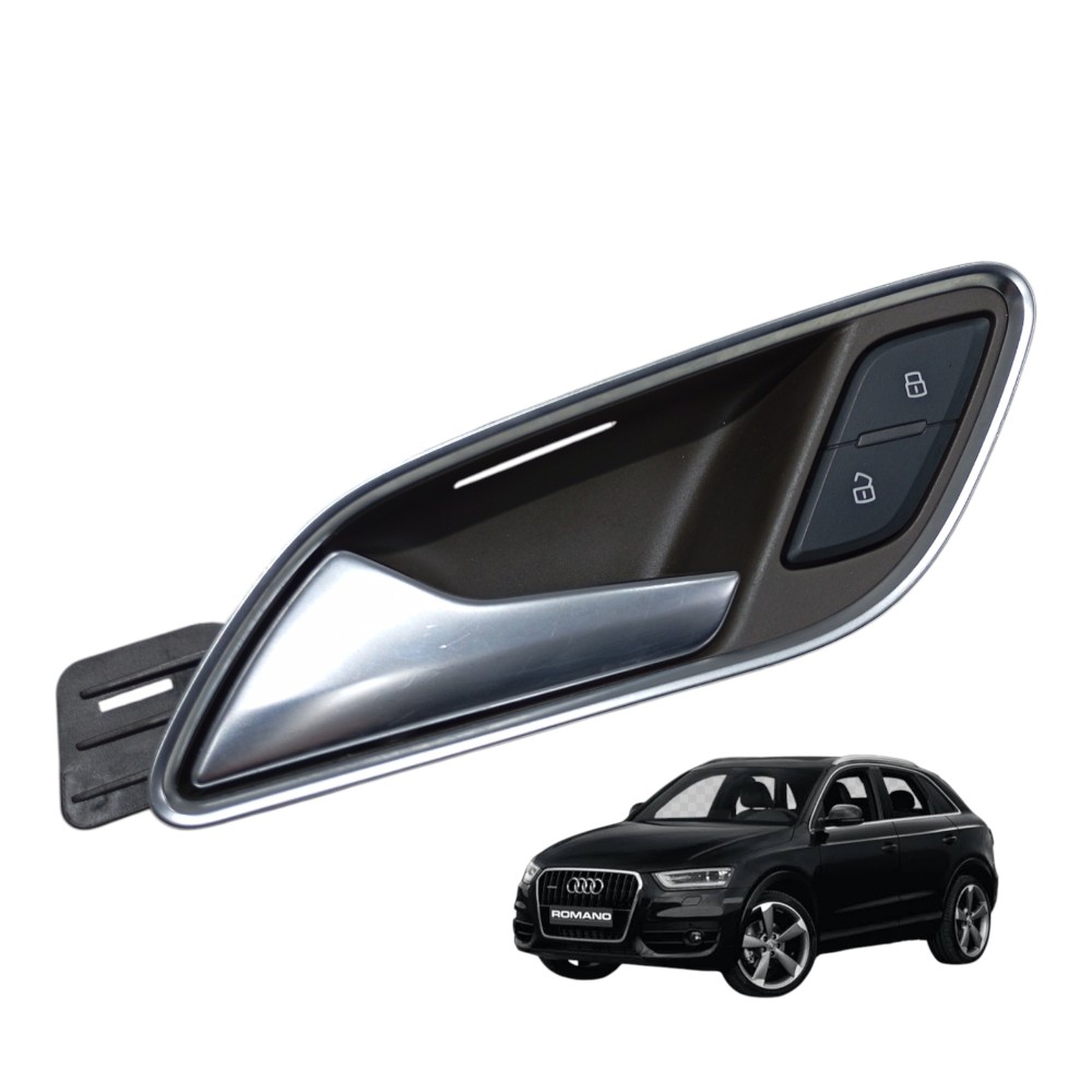 Maçaneta Interna Dianteira Esquerda Audi Q3 2.0 Turbo 2013 Marrom Dianteira