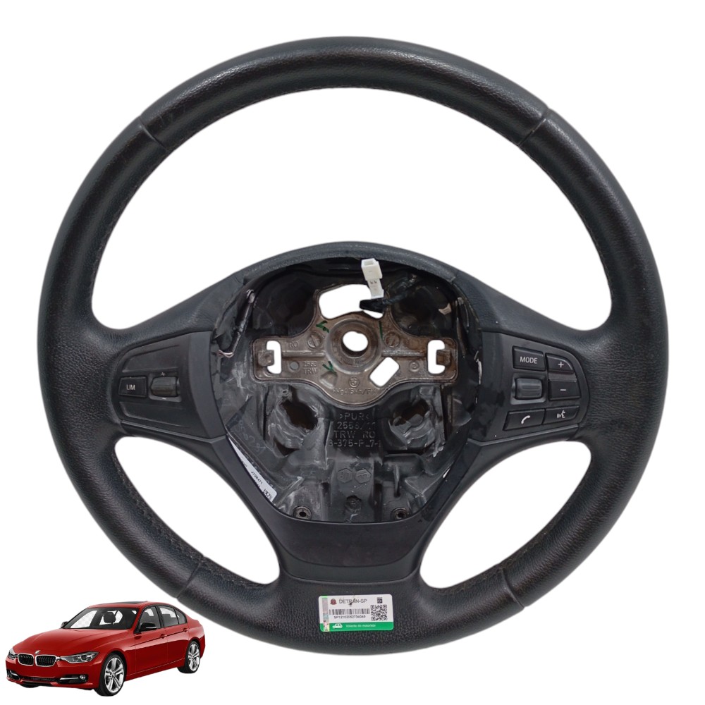Volante Com Comandos Bmw 320i 2.0 2013 2014 2015 F30 Preto