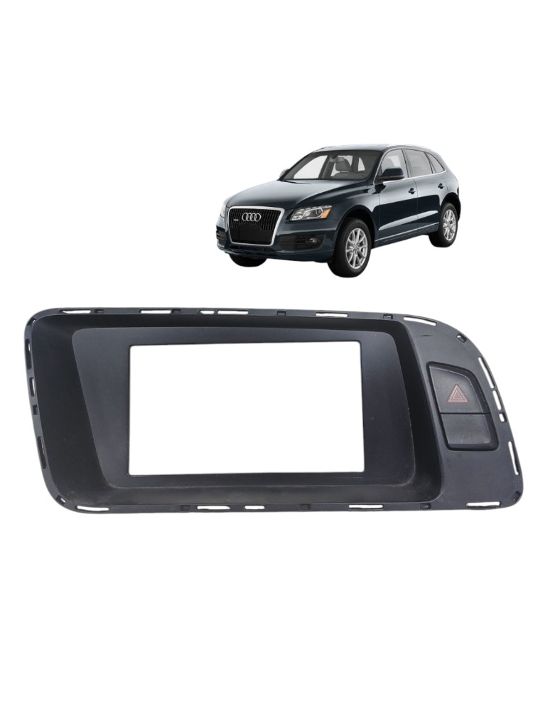 Moldura Acabamento Tela Multimidia Audi Q5 2.0 Turbo 2010 Prateado 4
