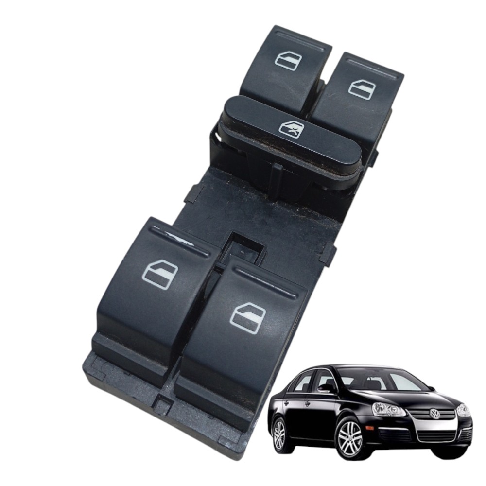 Botão Comando Vidro Dianteiro Esquerdo Vw Jetta 2.5 2007 1