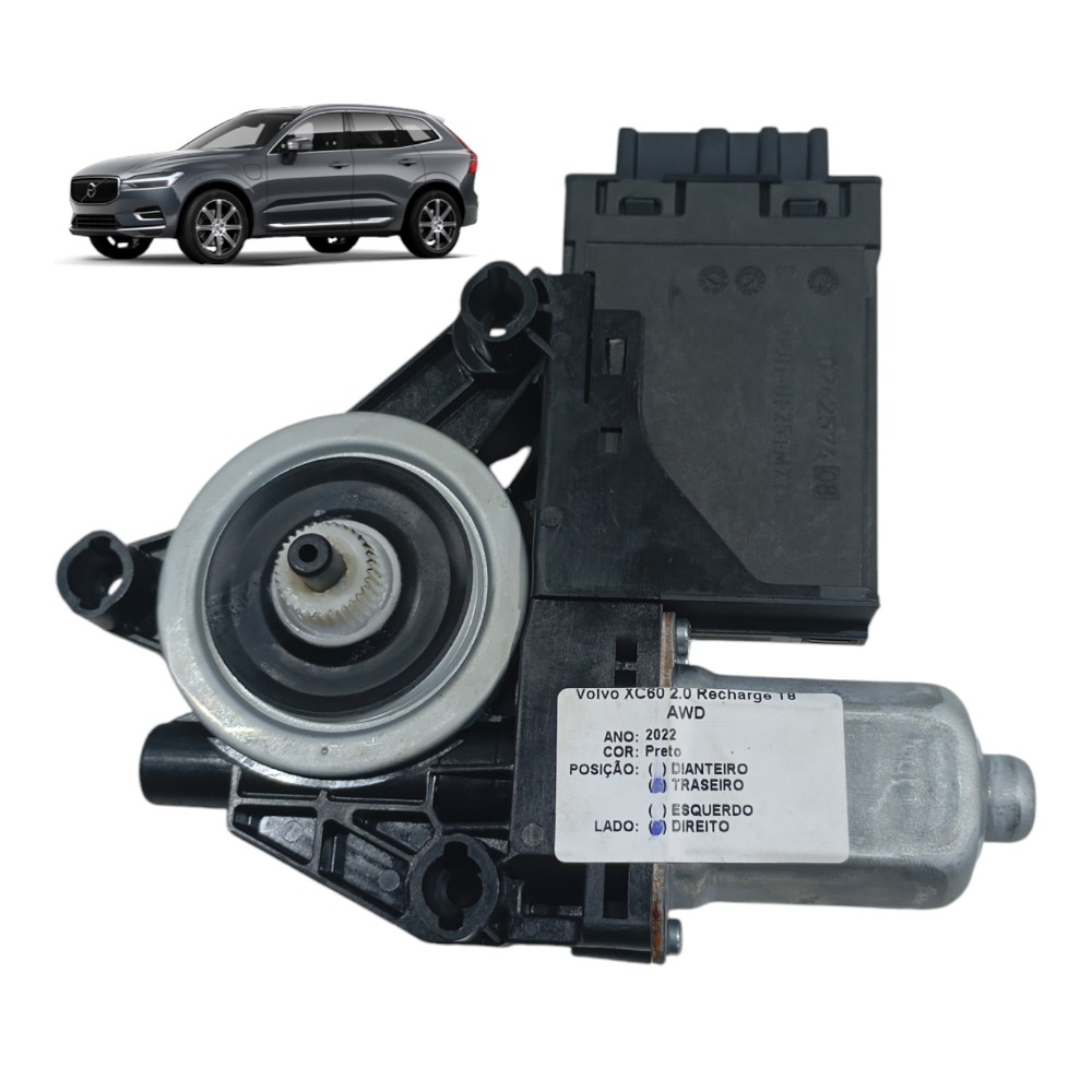 Motor Maquina Vidro Elétrico Volvo Xc60 2.0  Hibrida T8 2022
