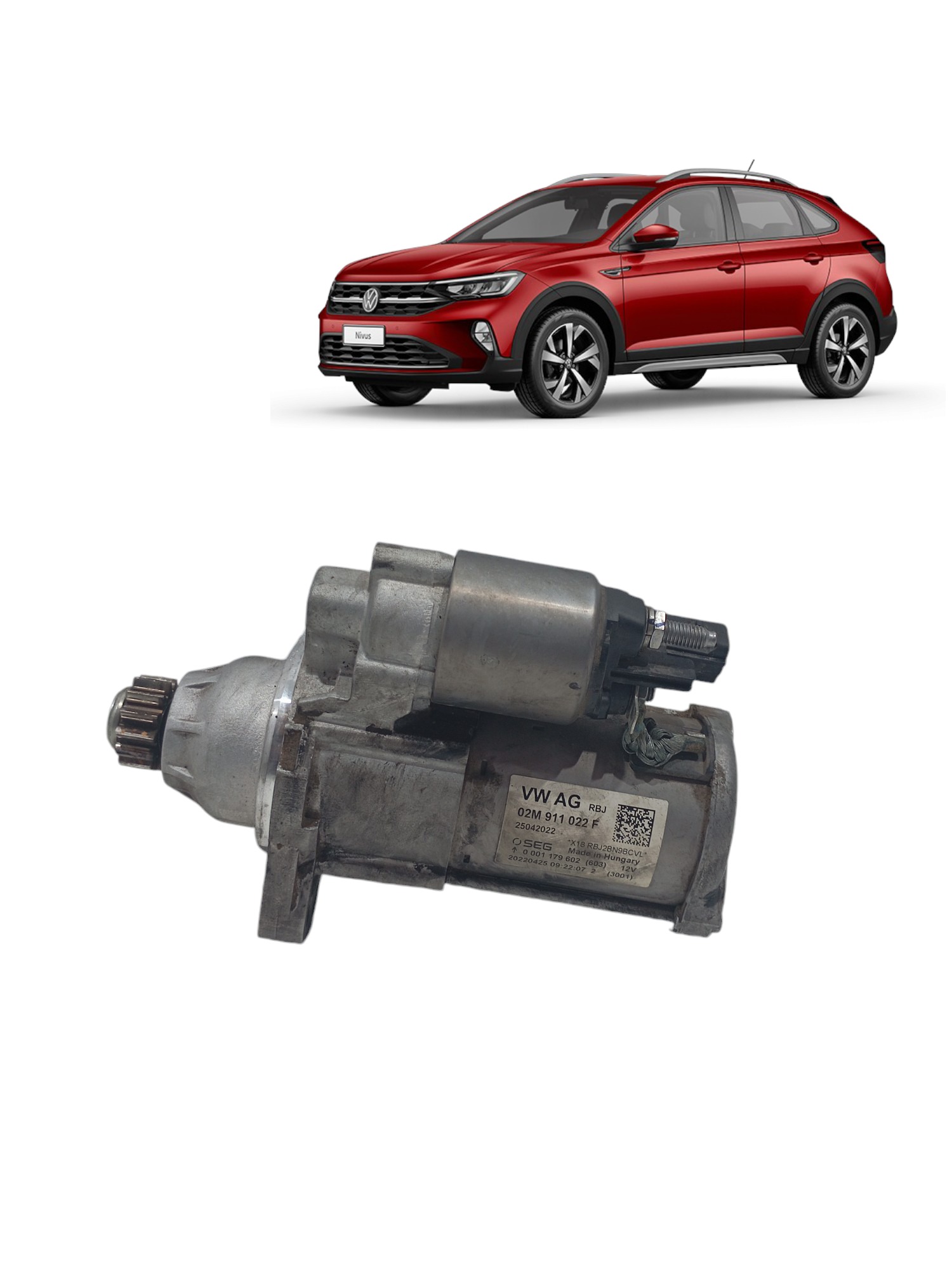 Motor De Arranque Partida Volkswagen Nivus Highline 2023