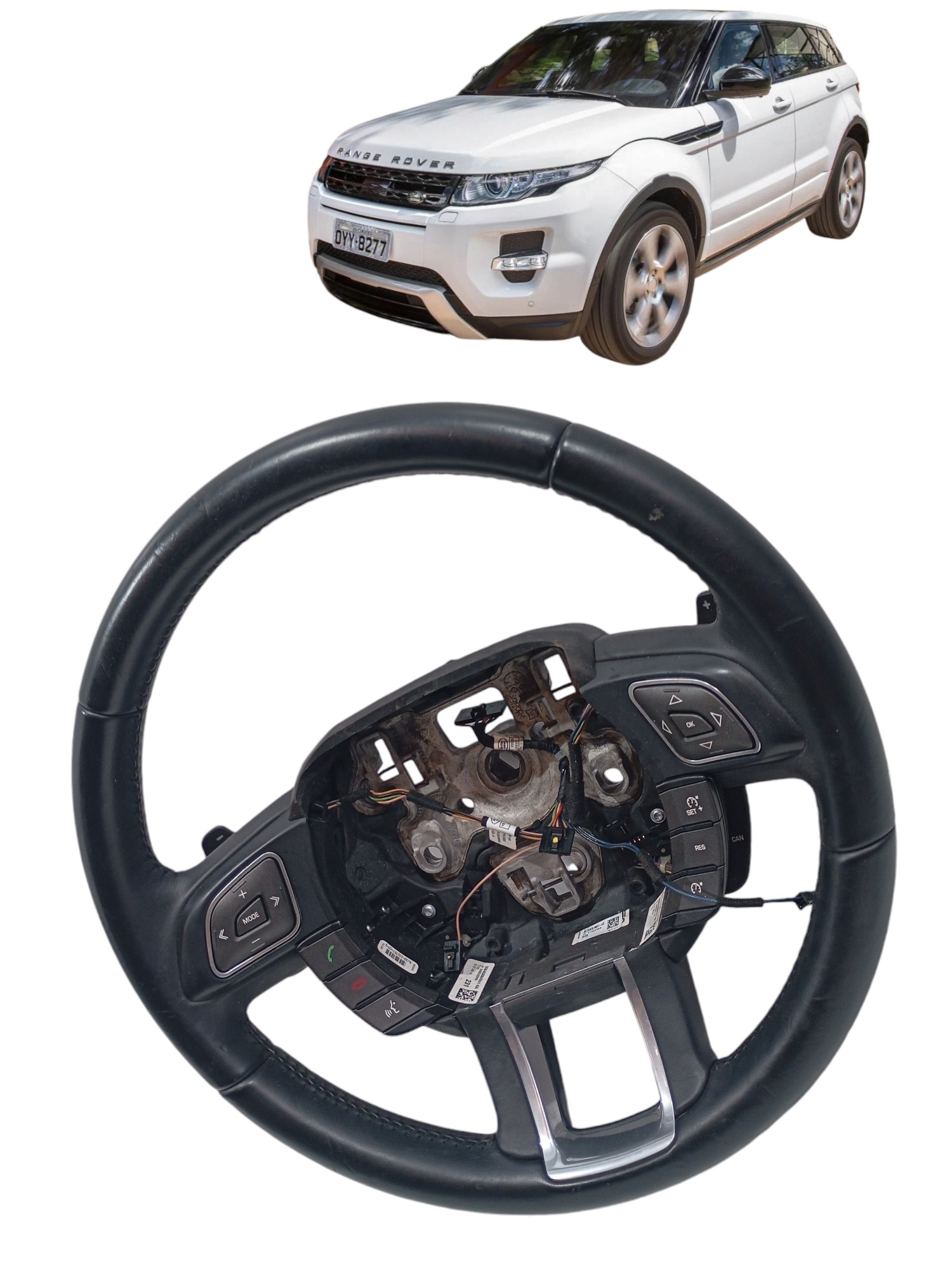 Volante Land Rover Evoque 2014 Cod Bj3213d767 Preto