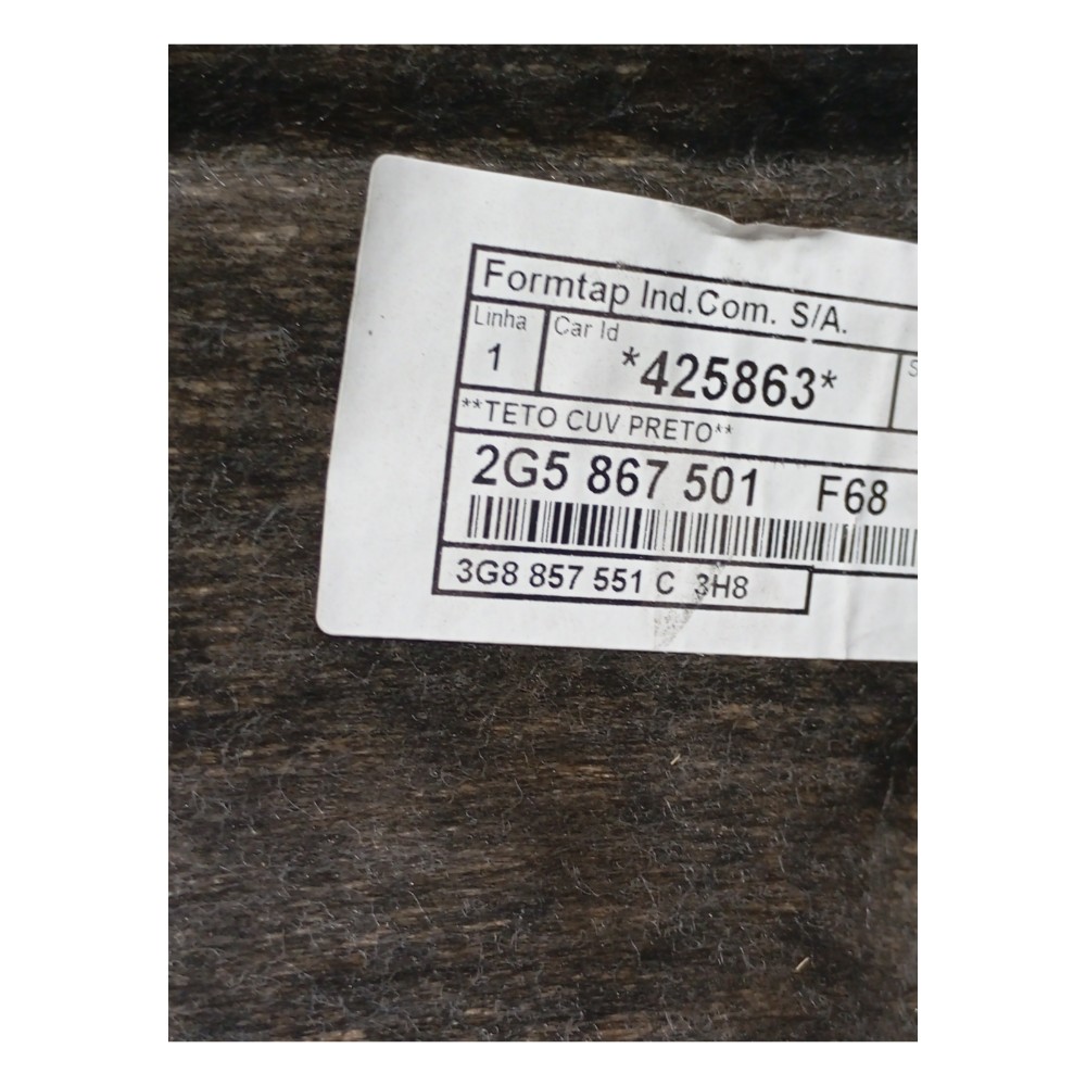 Forro De Teto Volkswagen Nivus Highline 1.0 Turbo 2021 2022 2