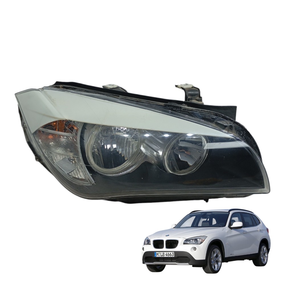 Farol Dianteiro Direito C Detalhe Bmw X1 2.0 Aspirada 2010 Direito/passageiro