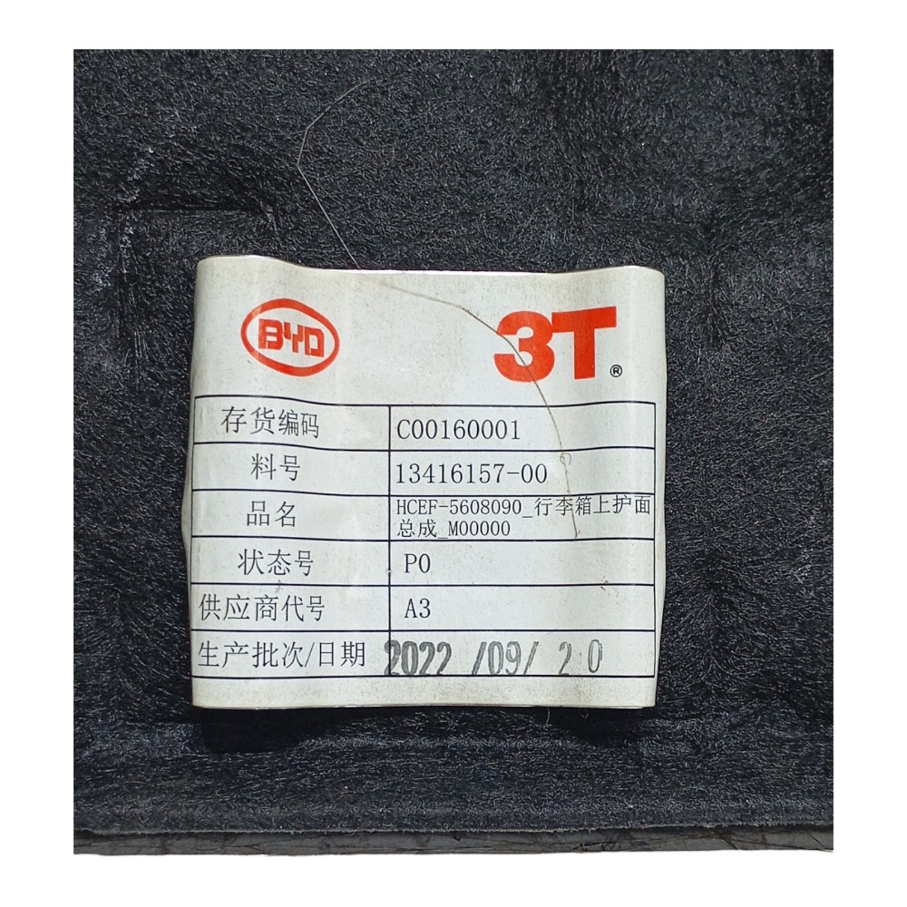 Forro Superior Tampa Porta Malas Byd Han Awd Gs 680ev 2023 2