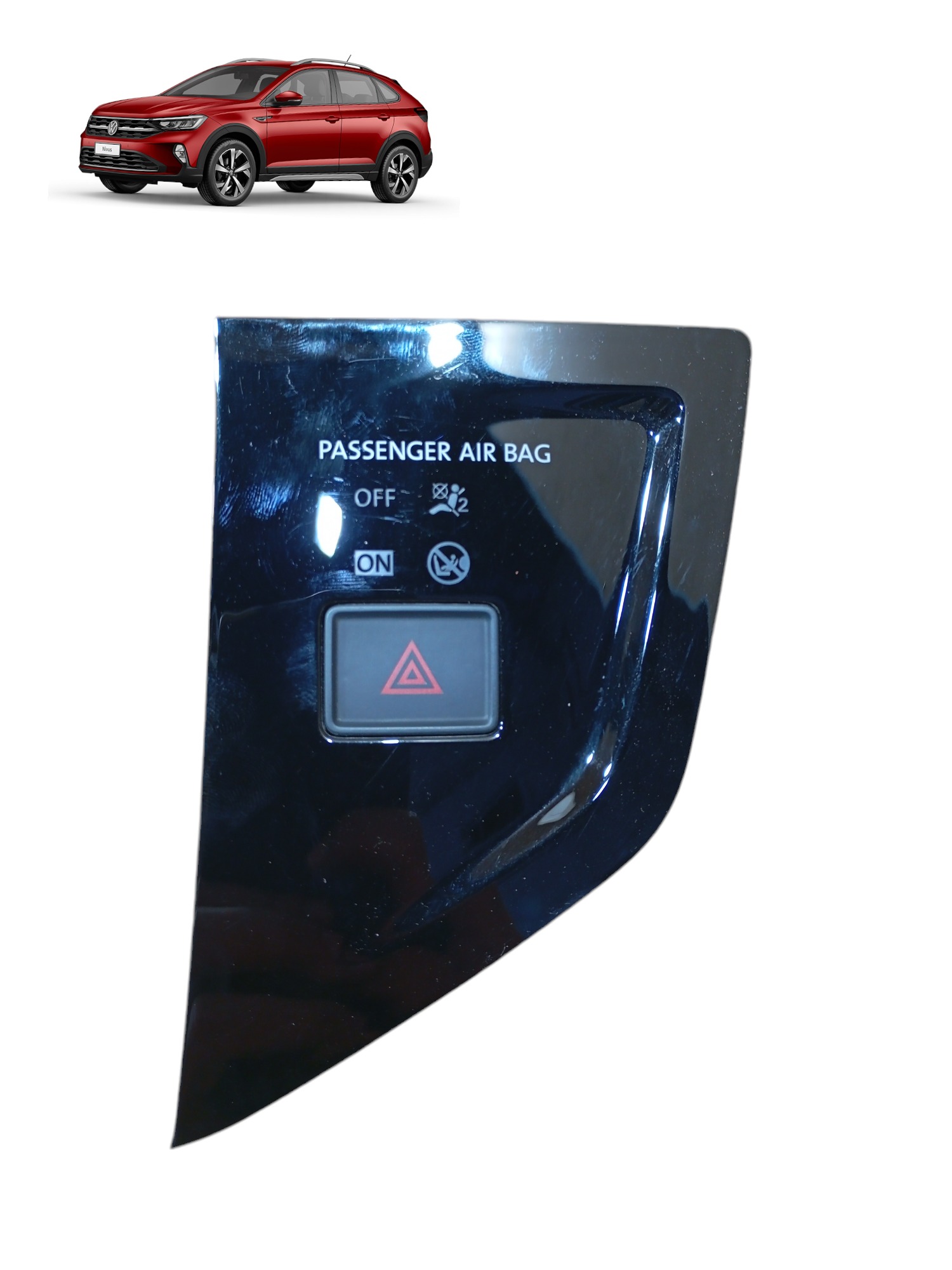 Momdura Botao Pisca Alerta Vw Nivus 2023 Cod 2g1919234lda Preto