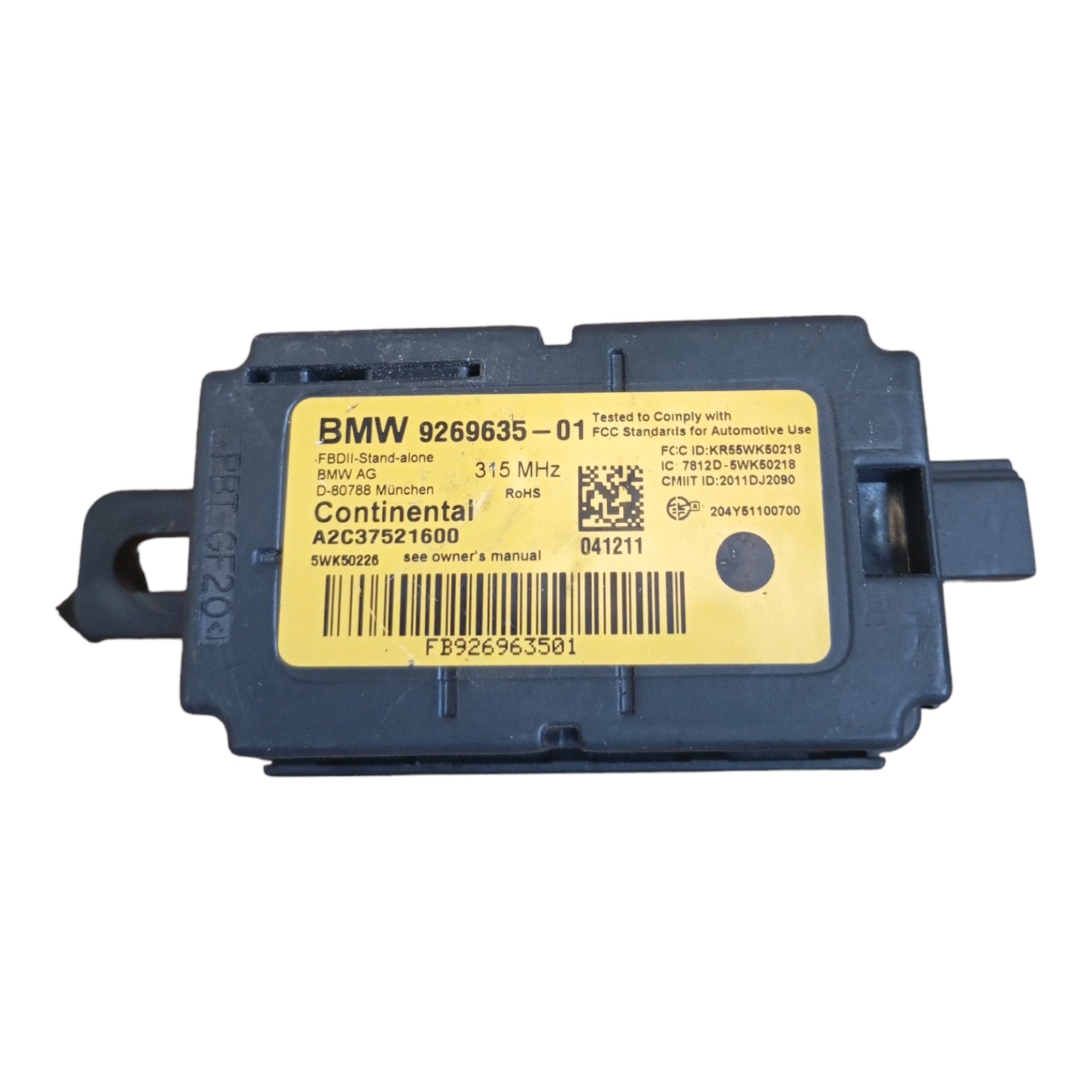 Módulo Controle Sensor Alarme Bmw 118i 1.6 Turbo 2012 2013