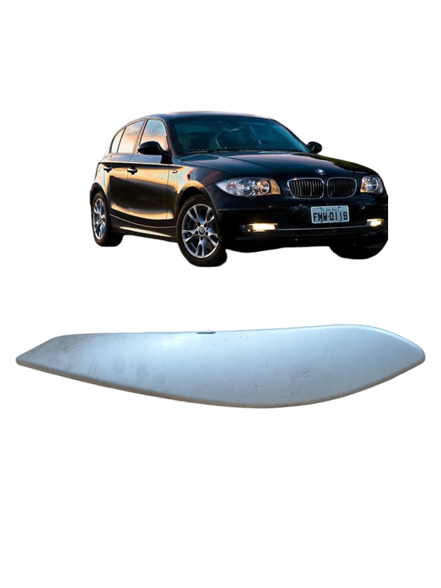 Acabamento Puxador Porta Dianteira Direita Bmw 118i 1.6 2013 Prateado Dianteira