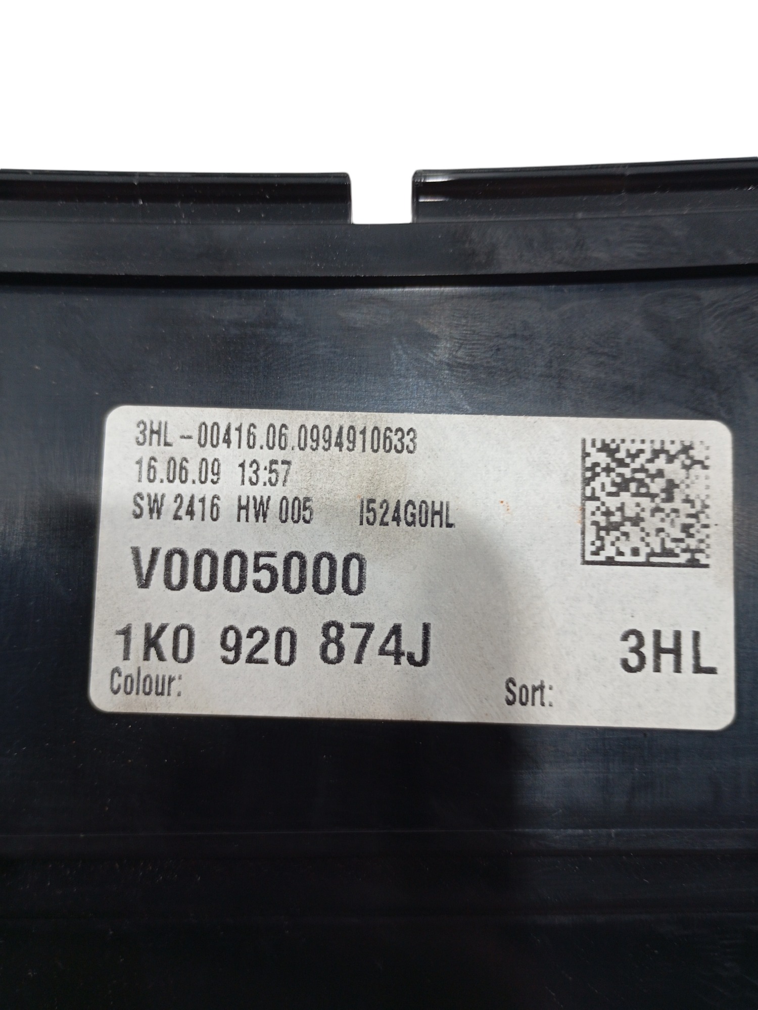 Painel De Instrumento Vw Jetta Variant 2009 Cod 1k0920874j Preto 2