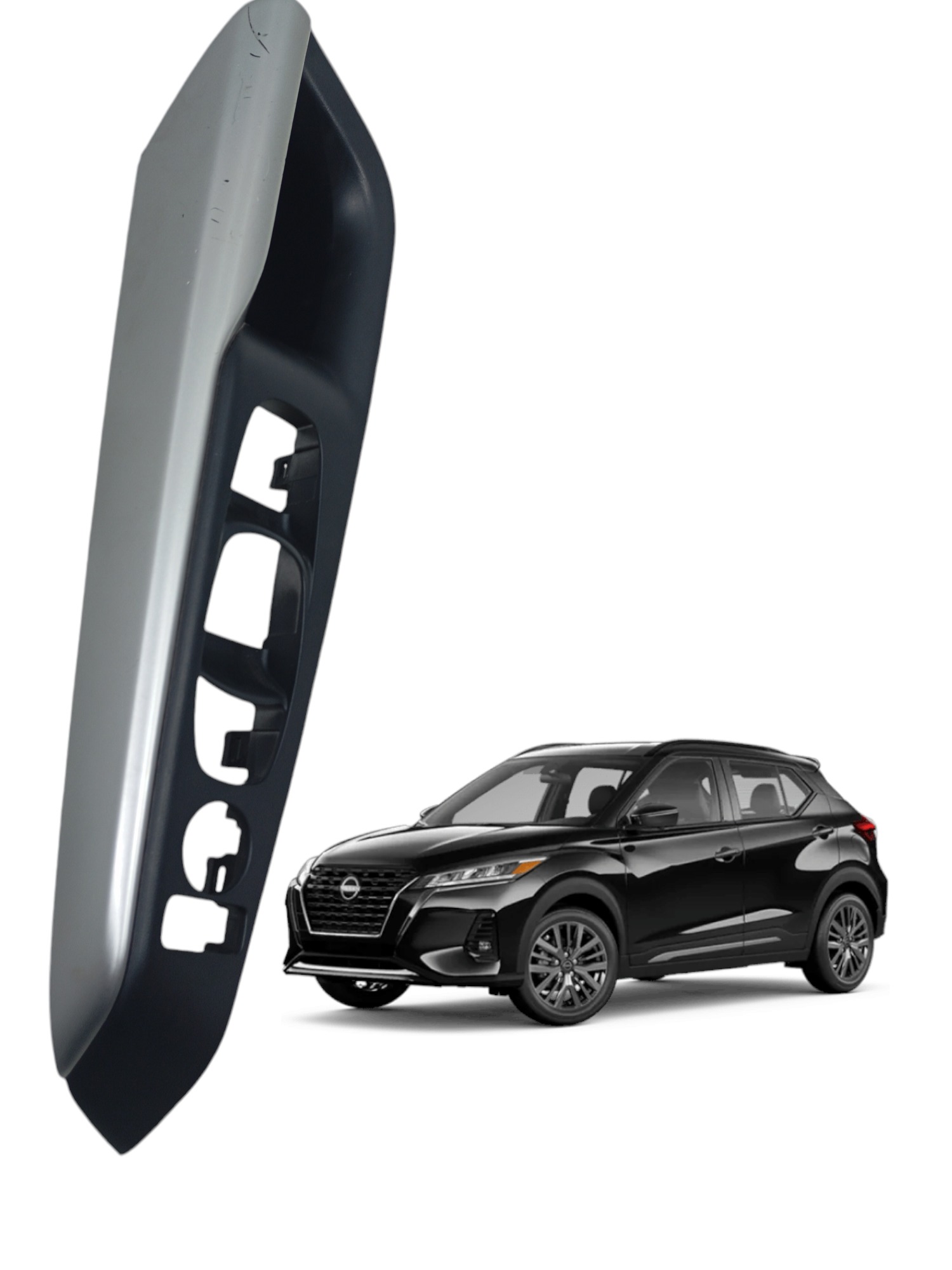 Moldura Comando Vidro Dianteiro Esquerdo Nissan Kicks 2022
