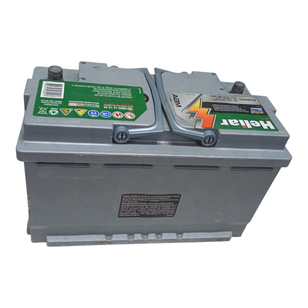 Bateria Start Stop 80ah Heliar Agm 3
