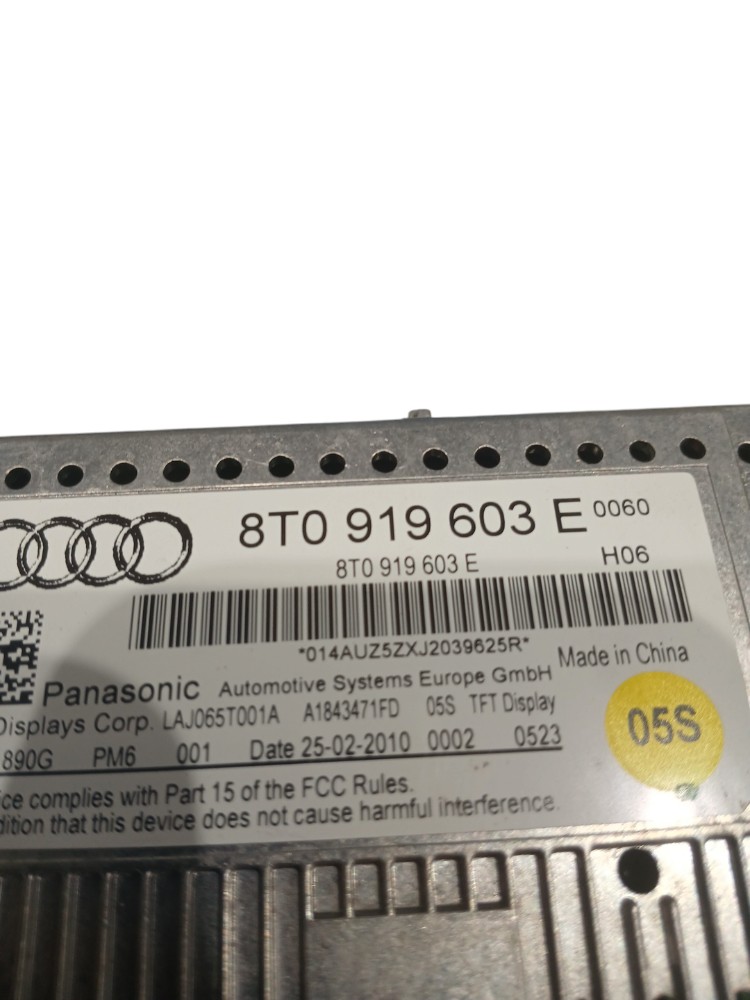 Tela Visor Display Multimidia Audi Q5 2.0 Turbo 2010 6