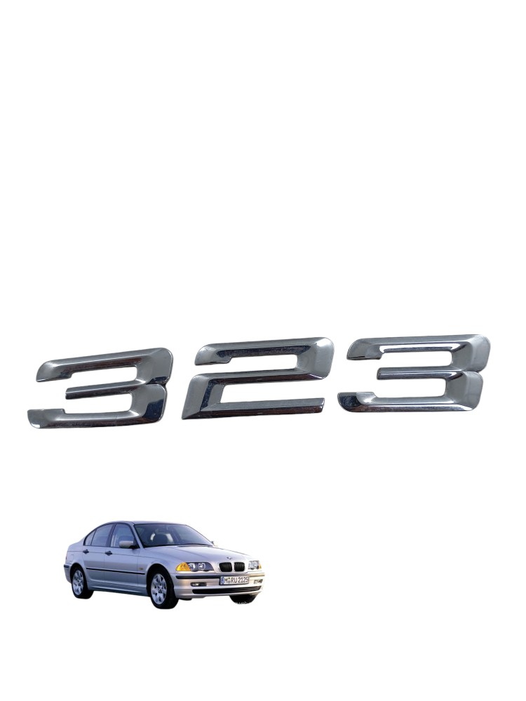 Letreiro Tampa Traseira Porta Malas Bmw 323i 2.5 2000 2003 Prata