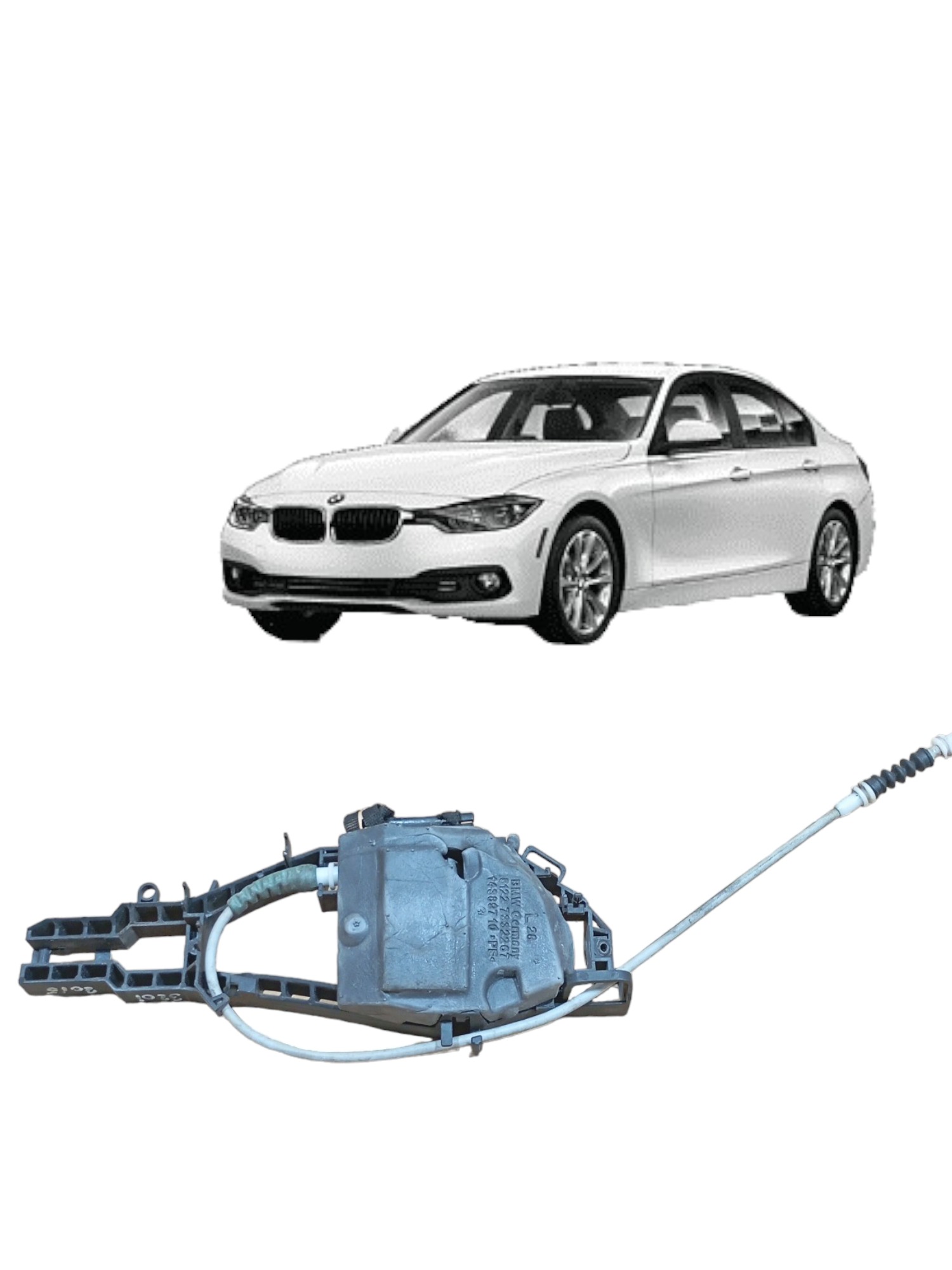Suporte Maçaneta Traseira 320i 2015 Cod 51227332267 Preto Dianteira 1