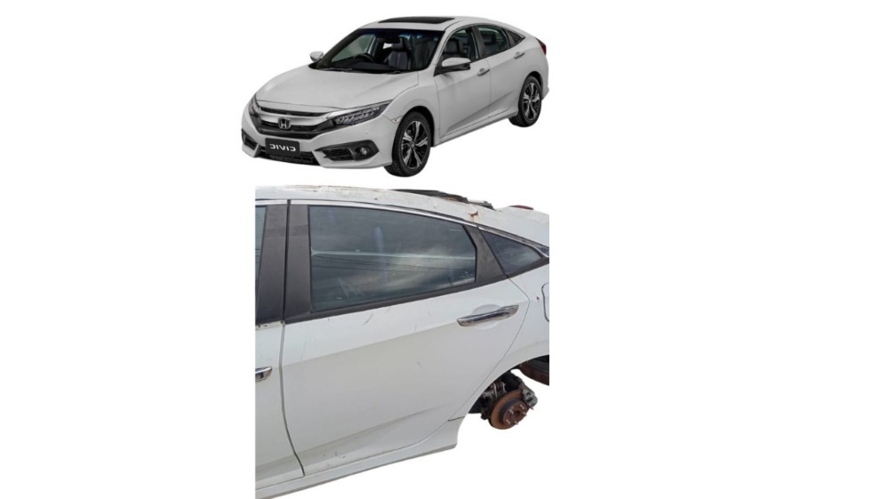 Porta Traseira Esquerda Honda Civic Touring 2017 Detalhes Traseira Esquerda Branco
