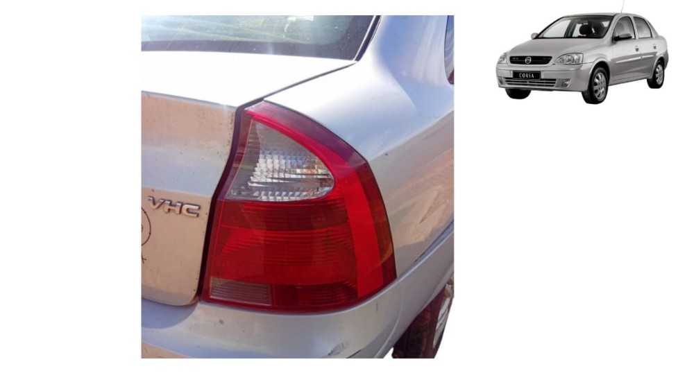 Lanterna Traseira Chevrolet Corsa Sedan 2005 Direito/passageiro Vermelho