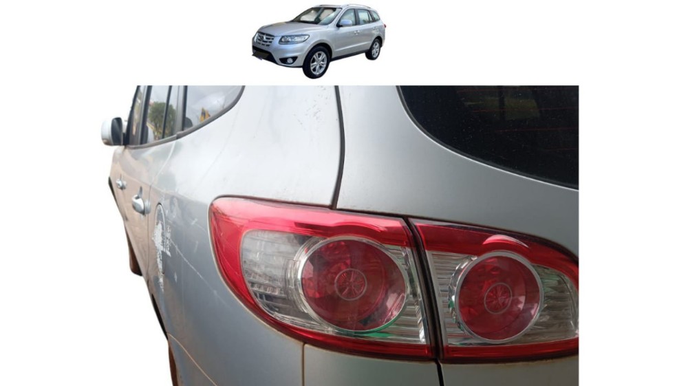 Lanterna Esquerda Hyundai Santa Fé Detalhe Esquerdo/motorista Vermelho