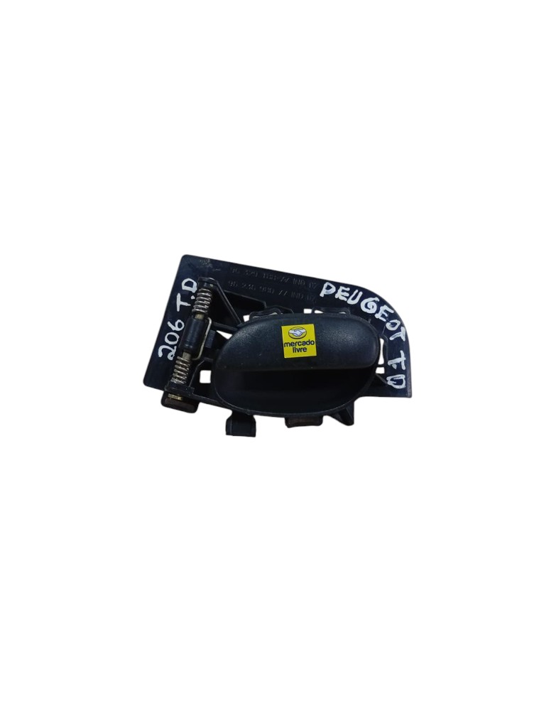 Maçaneta Interna Direita Peugeot 206 207 Preto Dianteira/traseira