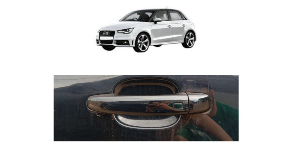 Maçaneta Traseira Esquerda Audi A1 1.4 Spb 2013 Detalhe Preto Traseira