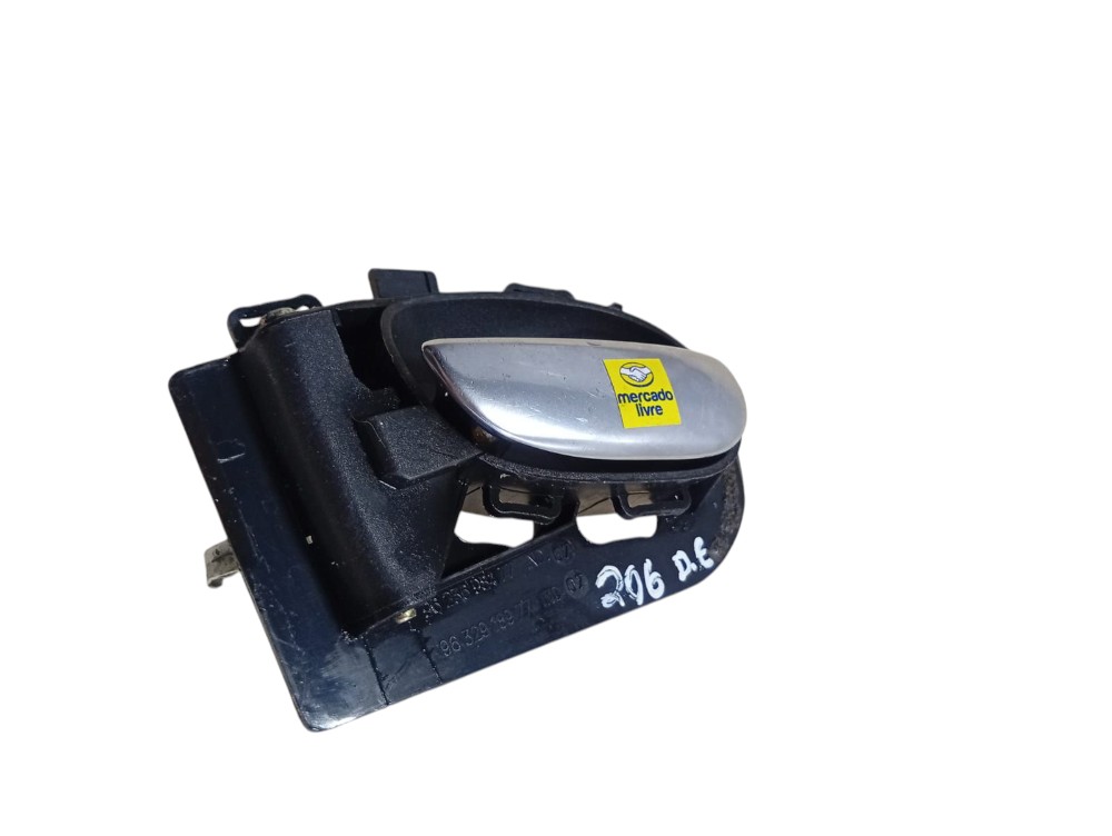Maçaneta Interna Traseira Esquerda Peugeot 206 207 2008 Cinza Dianteira/traseira 2