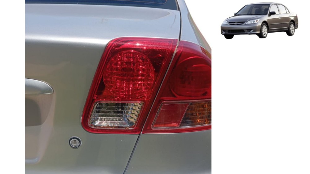 Lanterna Direita Tampa Traseira Honda Civic 2005 Detalhe Direito/passageiro Vermelho