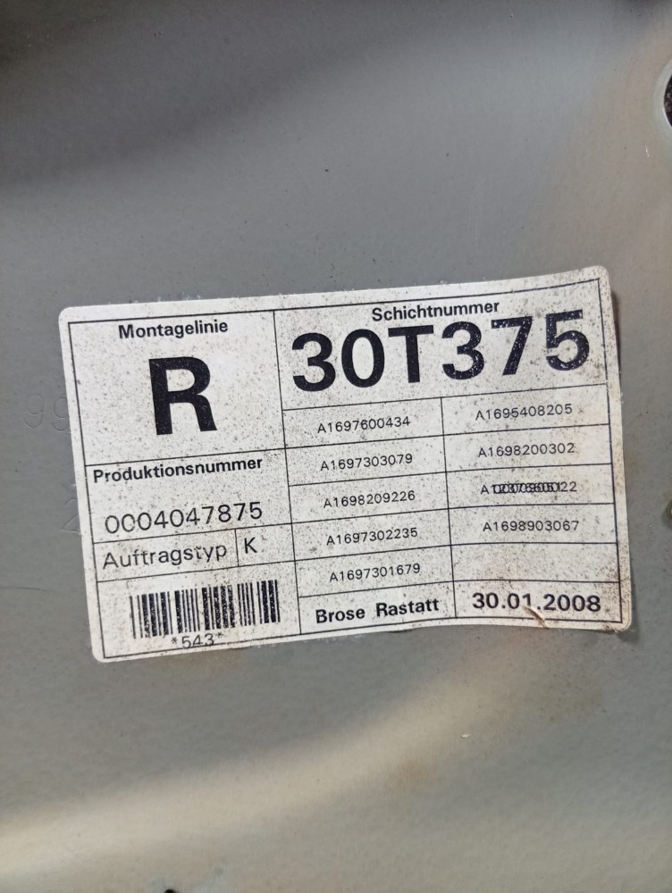 Máquina Vidro Traseira Direita Mercedes B180 2008 4
