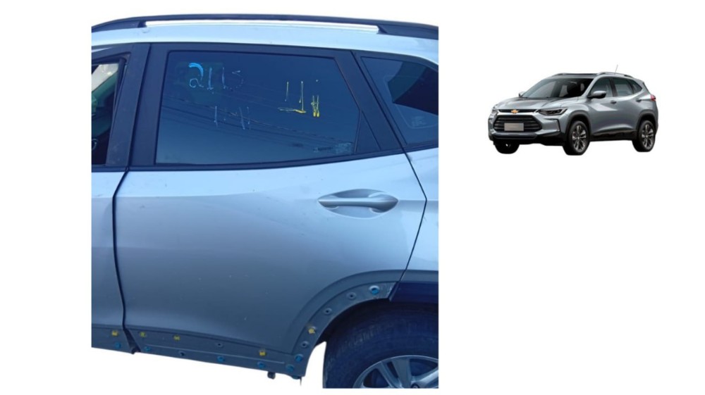 Porta Traseira Esquerda Chevrolet Tracker 2023 Traseira Esquerda Prata