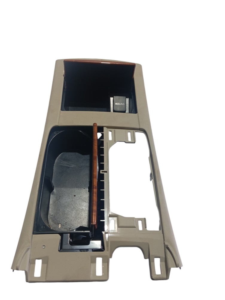 Moldura Console Central Cambio Porta Objetos Camry 2008 Bege Com Acabamento Imitação Madeira 2