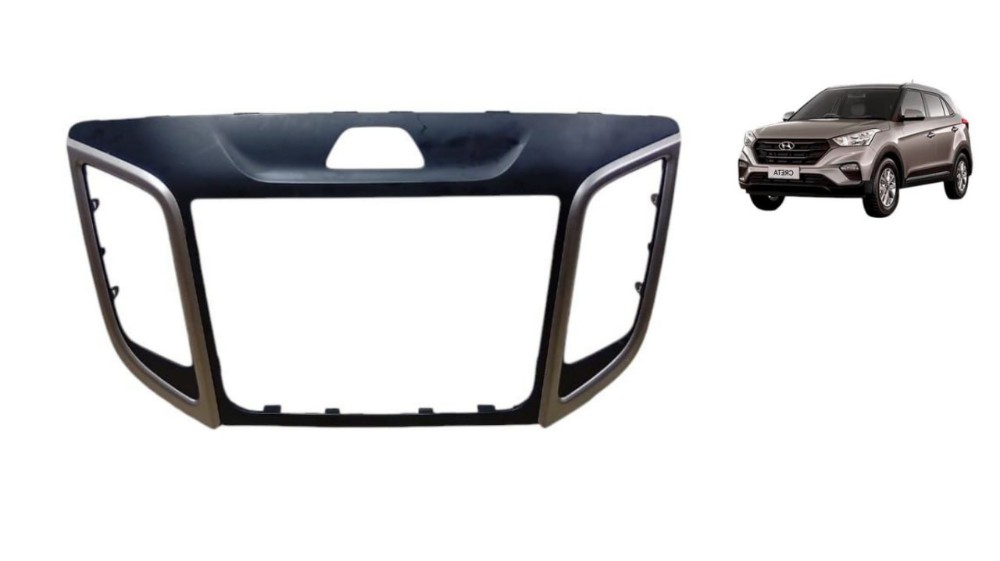 Moldura Multimídia Hyundai Creta 2024 2025 Preto Cinza