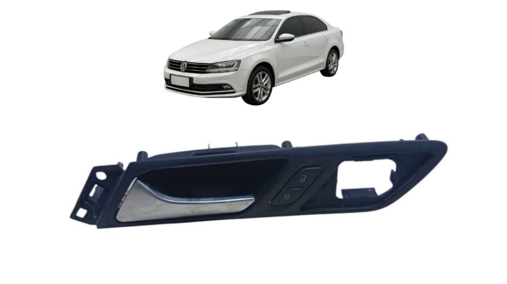 Maçaneta Interna Dianteira Esquerda Volkswagen Jetta 2017 Cromado Dianteira