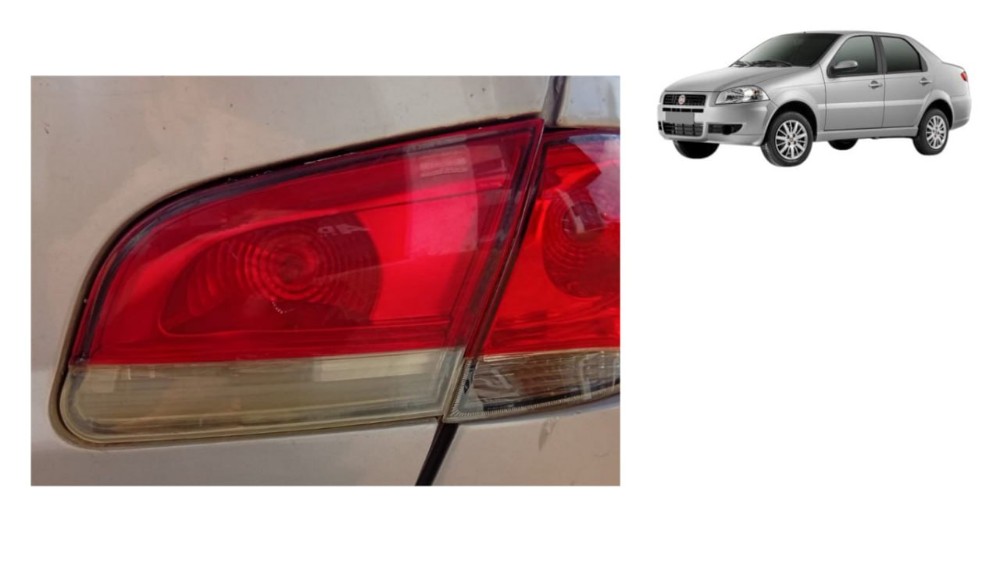 Lanterna Direita Tampa Traseira Fiat Siena 2010 Direito/passageiro Vermelho