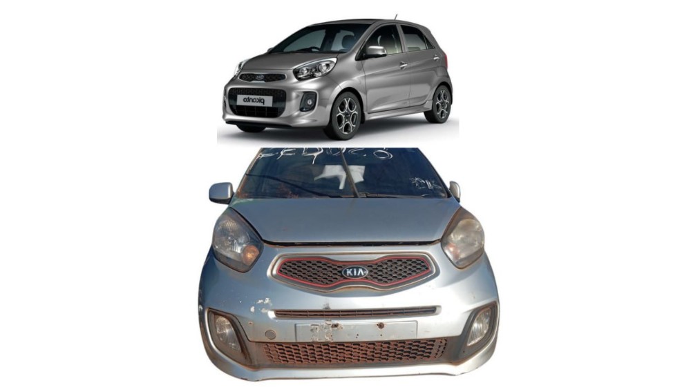 Parachoque Dianteiro Completo Kia Picanto 2014 Com Detalhes