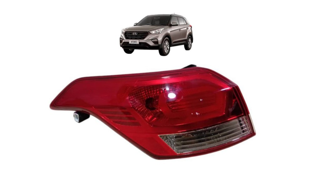 Lanterna Esquerda Hyundai Creta 2024 2025 Detalhe Esquerdo/motorista Vermelho