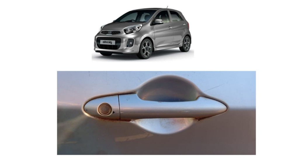 Maçaneta Externa Dianteira Direita Kia Picanto 2014 – Prata – Dianteira
