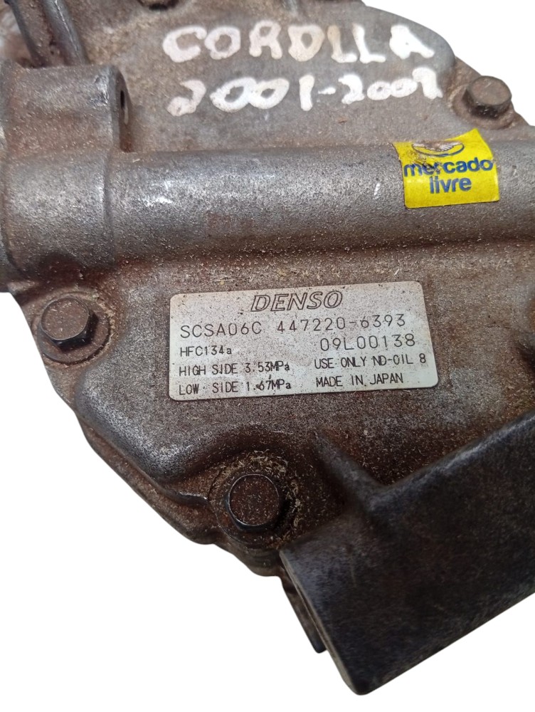 Compressor Ar Condicionado Toyota Corolla 2002 2008 6