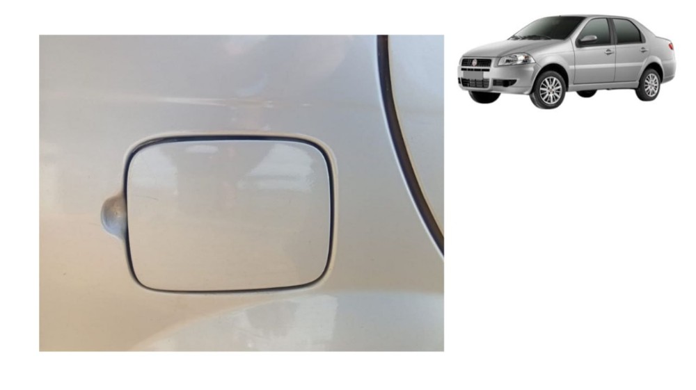 Portinhola Tanque Combustível Fiat Siena 2010 Prata 2010