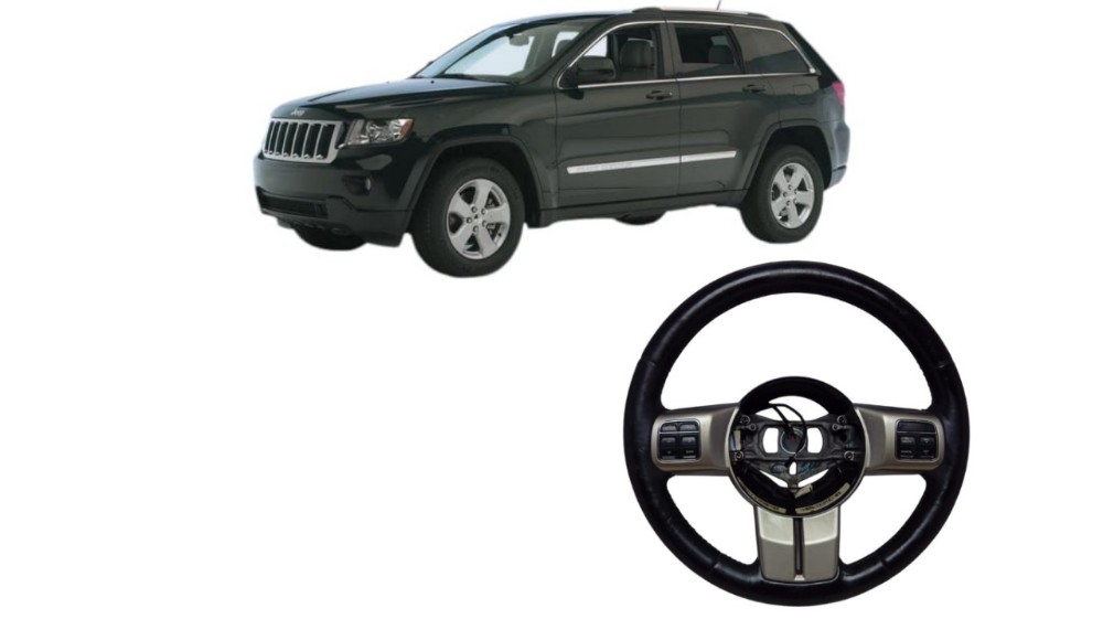 Volante Direção Jeep Grand Cherokee 3.6 2013 Detalhes Preto