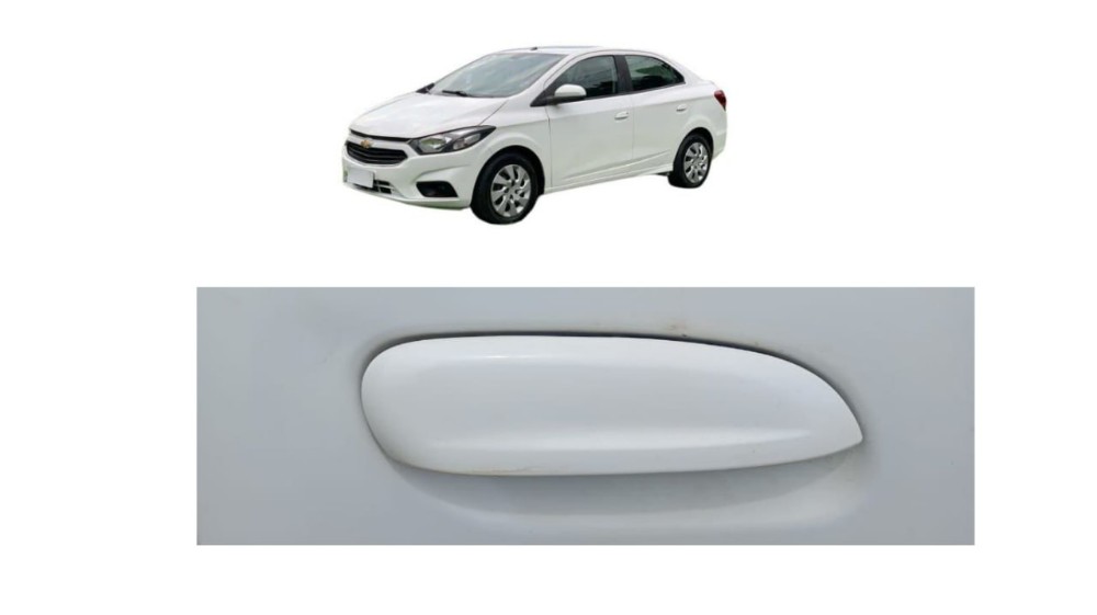 Maçaneta Externa Dianteira Direita Chevrolet Prisma 2017 Branco Dianteira