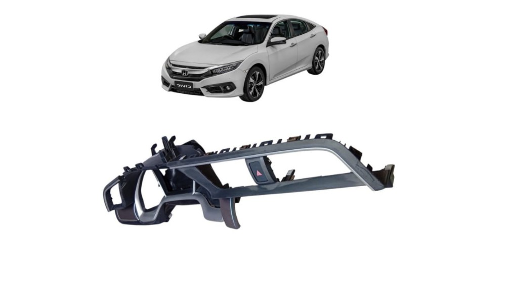 Moldura Painel Instrumentos Honda Civic Touring 2017 Avaria