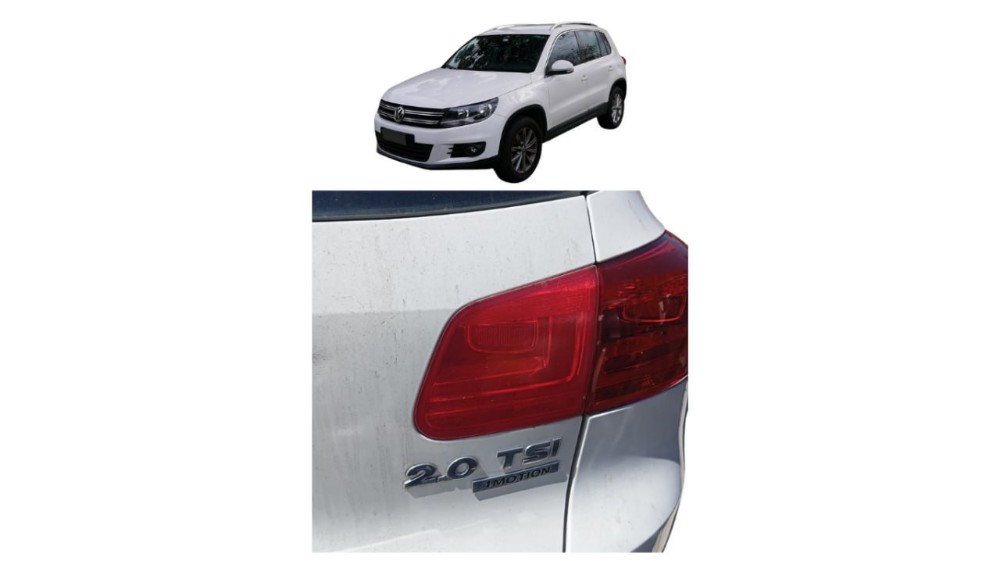 Lanterna Direita Tampa Tras Volkswagen Tiguan 2011 Detalhe Direito/passageiro Vermelho