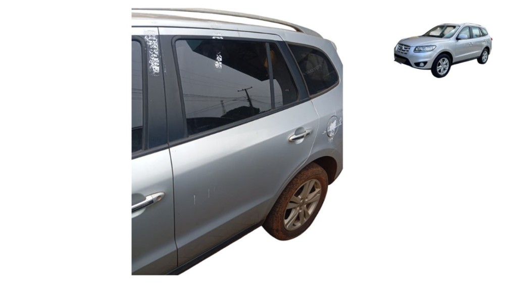 Porta Traseira Esquerda Hyundai Santa Fe 2010 Traseira Esquerda Prata