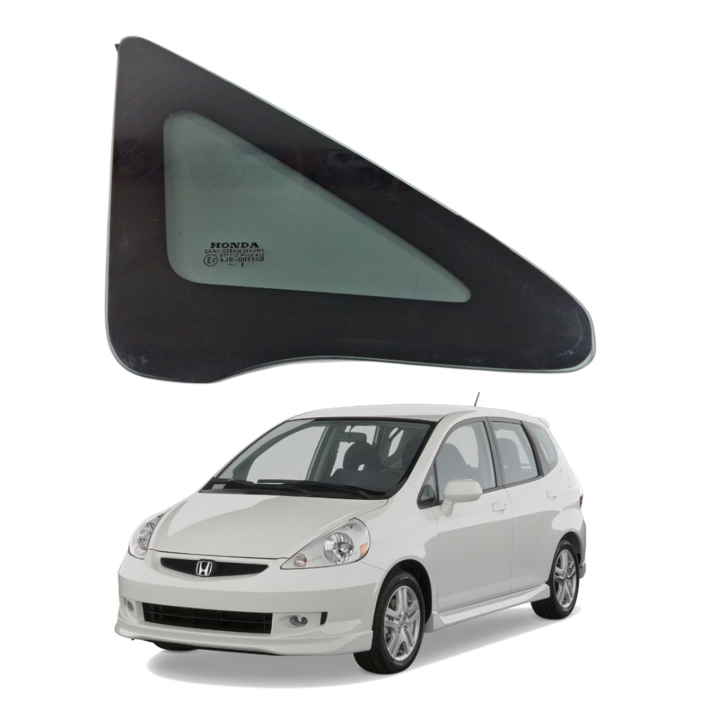 Vidro fixo dianteiro direito Honda fit 2004 2008