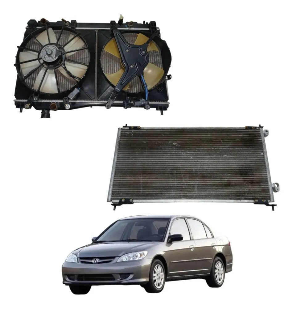 Kit radiador condesador automático honda civic 2001 49731