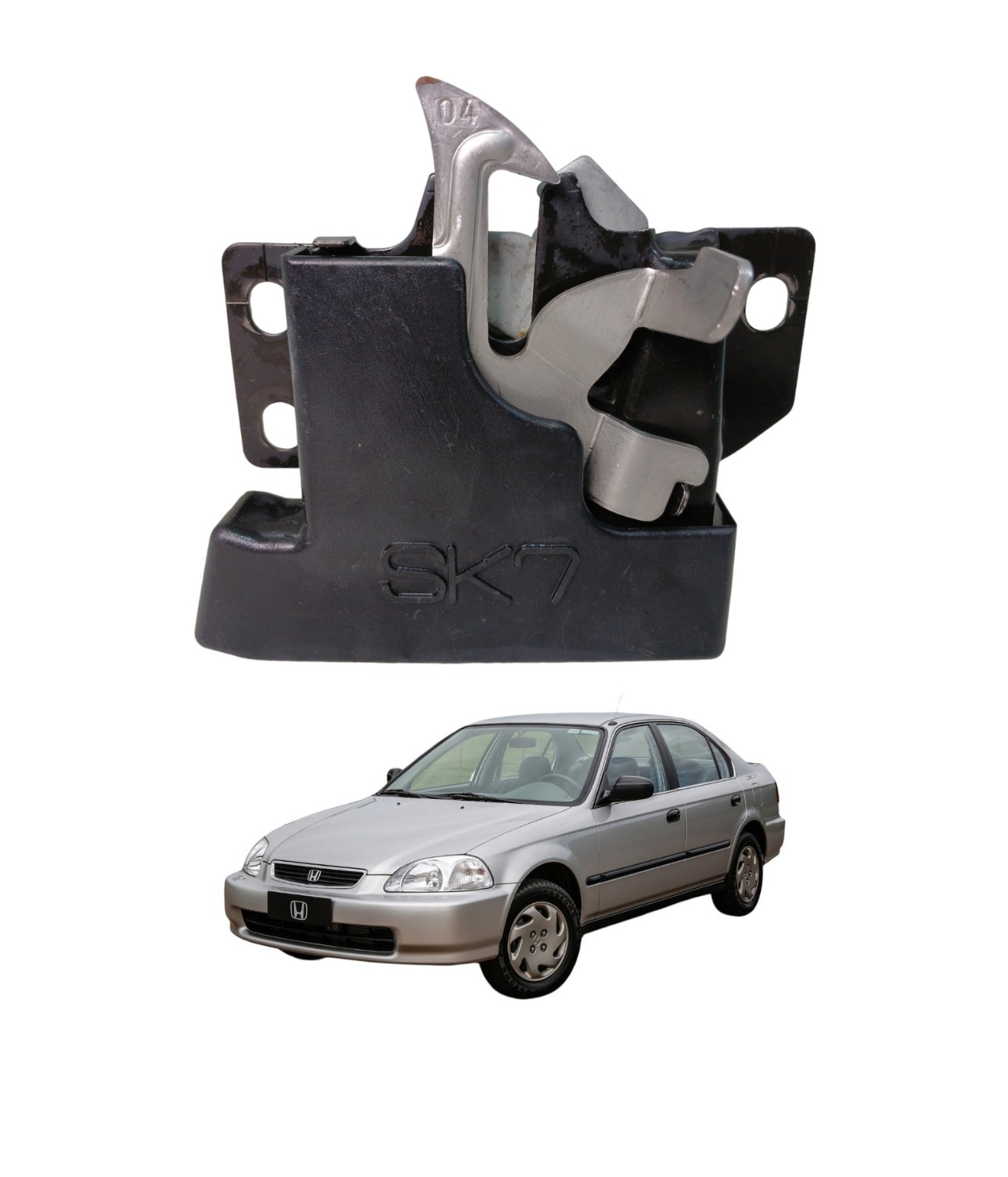 Fechadura Tranca Capo Honda Civic 1996 1997 1998 1999 E2882