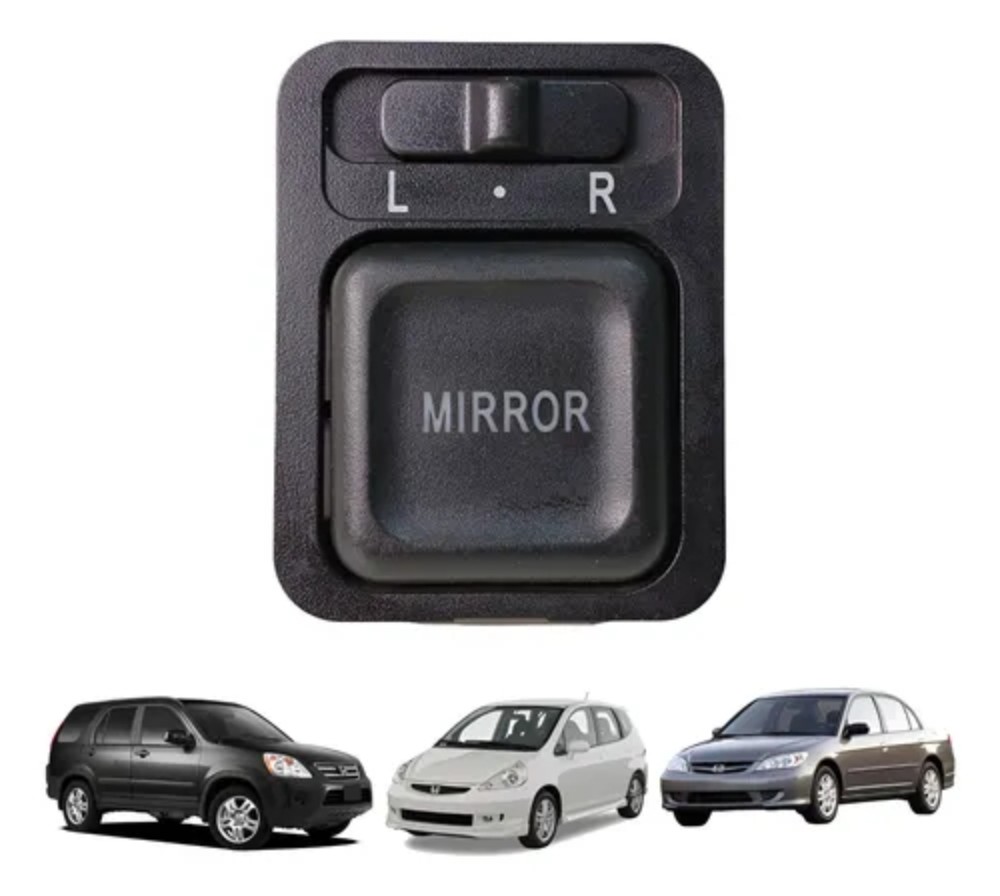 BOTAO COMANDO RETROVISOR HONDA CIVIC CRV FIT 2001 2008 24296