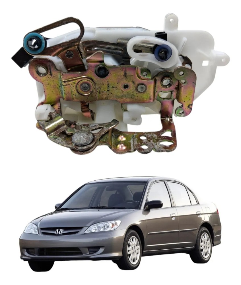 Tranca porta dianteira esquerda honda civic 2001 2006 49629