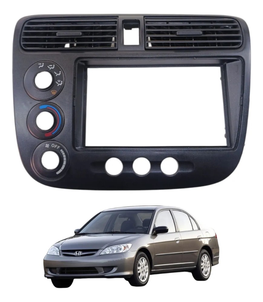 Moldura comando ar difusor honda civic 2001 2006 49784
