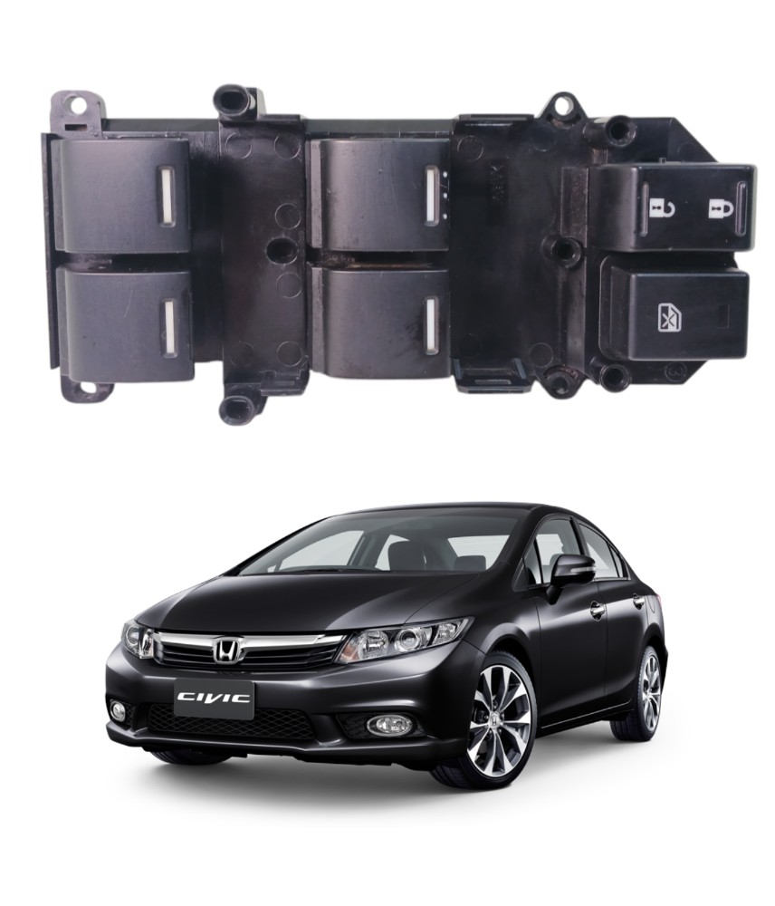 Comando Vidro Dianteiro Esquerdo Civic 2012 A 2016 E13027