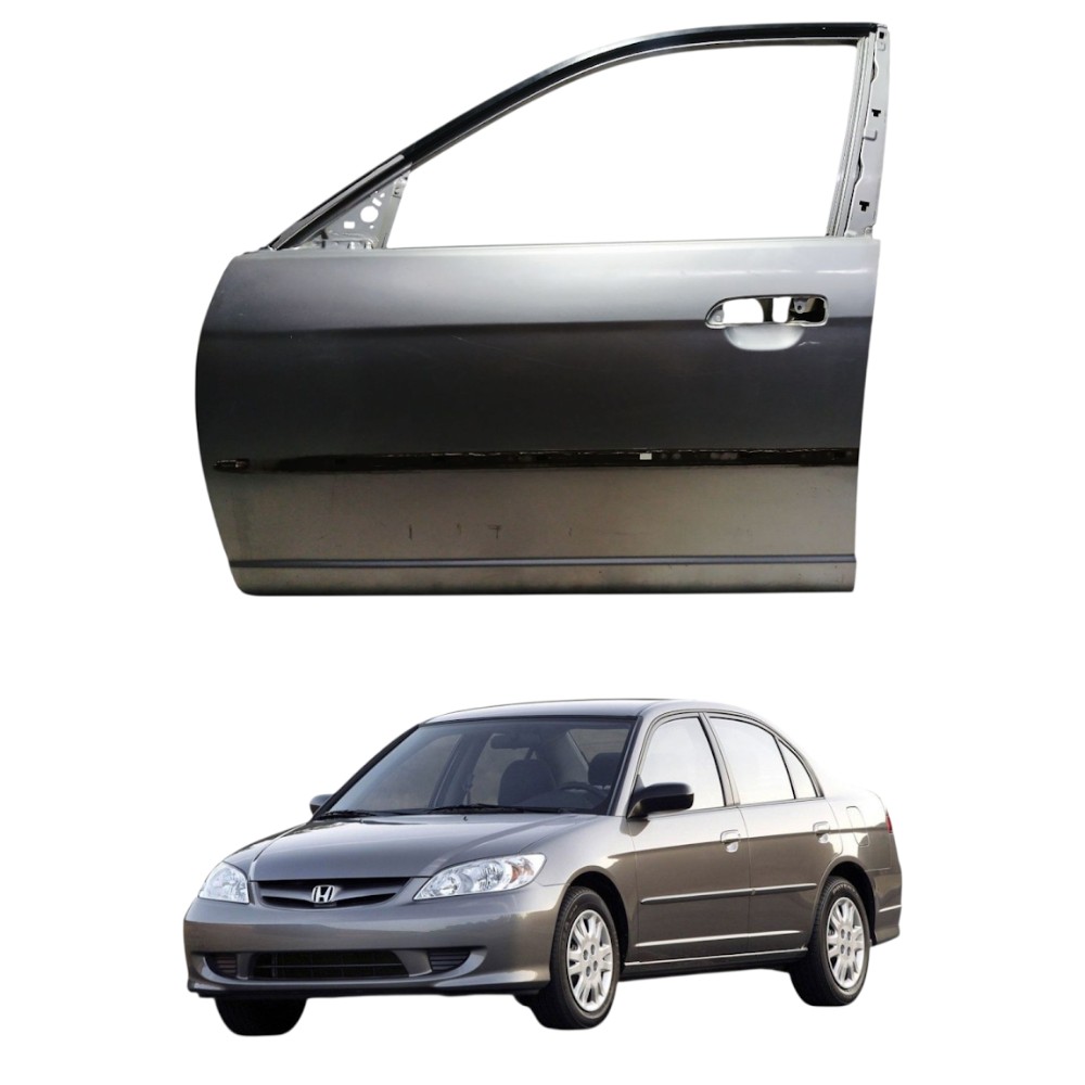 Porta dianteira esquerda honda civic 2001 2006